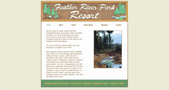 Desktop Screenshot of featherriverparkresort.com